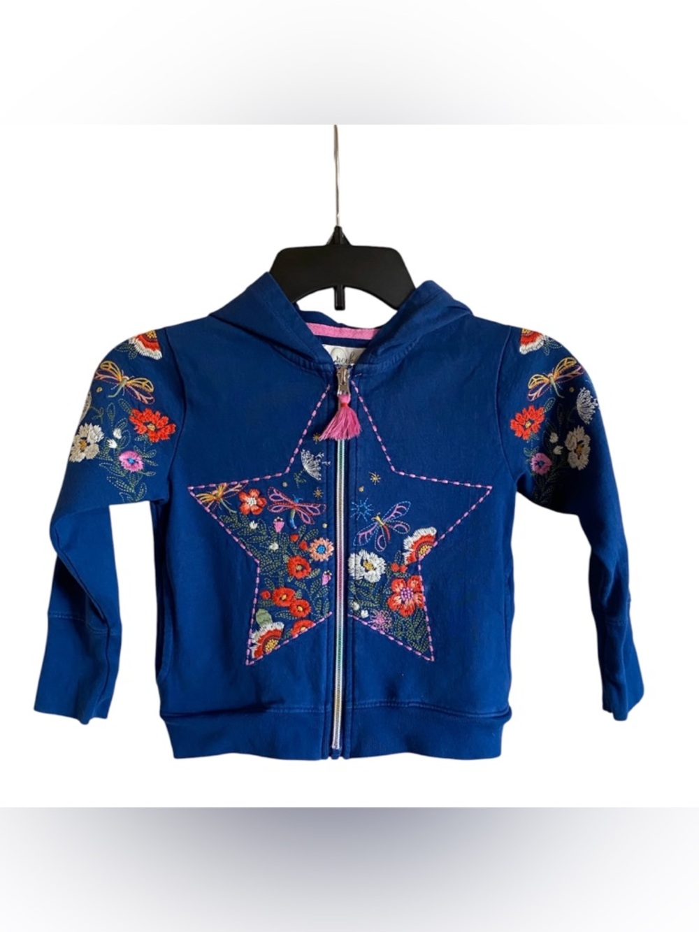 Little Girls PEEK Embroidered Hooded Zip up Jacket size 4/5